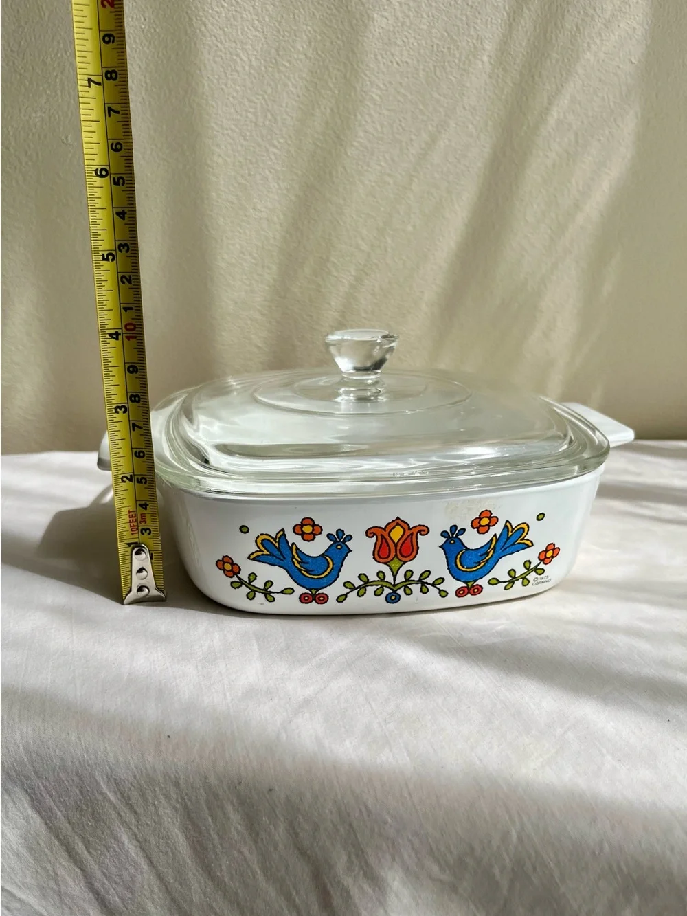 Vintage Corning Ware Country Festival Casserole Dish with Lid